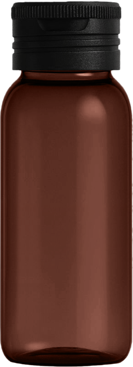 Frasco Oval 40ml Âmbar